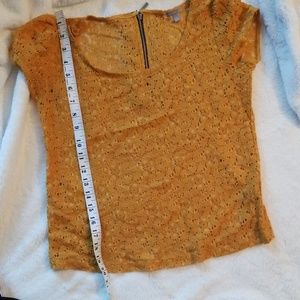 Mustard yellow laced blouse